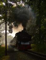 99 1784-0 fährt mit P 224 aus Göhren am 06.08.2015 aus.