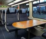Blick in den 1.Klasse Innenraum des neuen IC2.