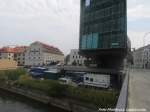 THW Fahrzeuge bei �bungen in Halle (Saale) am 13.6.15