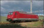 MTEG 189 800-6 wartet auf den Tf um dann abends ihre Leistung zu �bernehmen (NVR-Nummer: 9180 6189 800-6 D-MTEG, Class 189-VH, gesichtet Elstal/Wustermark 14.10.2009)