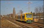 Auf Dienstfahrt ist am 03.03.2013 ODEG VT 650.66 / 650 066 H�he Berlin-Karow