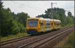 ODEG VT 650.64 / 650 064 als RB60 Wriezen am 16.06.2014 durch Panketal-Röntgental.