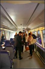 Die Modernisierung des VT 011 / 650 543-1 f�r die Niederbarnimer Eisenbahn macht sich erst im Mittelteil des RS1 richtig bemerkbar.