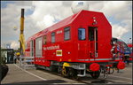 InnoTrans 2016 in Berlin: Bei dem Mannschaftswagen mit Werkstattabteil f�r den Hilfszug der DB Netz Notfalltechnik handelt es sich eigentlich um einen Container, der von der Firma Gf�llner Fahrzeugbau