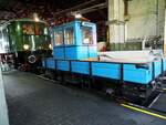 Rottenwagen SKL 24 Schöneweide und E 18 31 im Eisenbahnmuseum Halle am 20.07.2019.