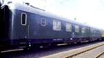 DB Messger�tewagen 61 80 99-40 013-6 Dienst �mh 281 der Bundesbahnversuchsanstalt Minden in M�nchen-Freimann am 26.06.1982.