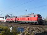 218 836 und 218 832 schleppten am 25.09.2011 ICE 402 035/808 035(G�rlitz)und 402 005/808 005 (Zwickau)von Stendal nach Berlin ab.