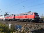 218 836 und 218 832 schleppten am 25.09.2011 ICE 402 035/808 035(G�rlitz)und 402 005/808 005 (Zwickau)von Stendal nach Berlin ab.
