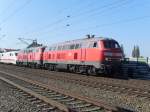 218 836 und 218 832 schleppten am 25.09.2011 ICE 402 035/808 035(G�rlitz)und 402 005/808 005 (Zwickau)von Stendal nach Berlin ab.
