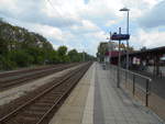 Der einzige Bahnsteig in Schwedt(Oder) am 18.Mai 2019.