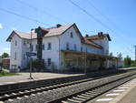 Frührer Grenzbahnhof:Bahnhof Gerstungen am 29.Mai 2020