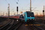 hamburg-altona/532564/einfahrt-hat-die-nob-245-206-8 Einfahrt hat die NOB 245 206-8 mit SH - Express Wagen am 03.12.2016 auf Gleis 8 im Kopfbahnhof Hamburg Altona.