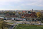 Blick auf den Bahnhof Warnemünde.30.10.2021