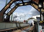 Schiebebühne im Bw Dresden Altstadt bei 7.Dampfloktreffen am 17.04.2015.
