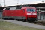 120 148-2 abgestellt im Rostocker Hbf,am Nachmittag ging es dann wieder zurck nach Hamburg.04.03.2012