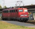 115 350-1 abgestellt im Rostocker Hbf.17.08.2012