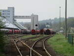 thueringen-10/780340/nur-dem-gueterverkehr-dient-der-bahnhof Nur dem Güterverkehr dient der Bahnhof Heringen.Aufnahme am 29.April 2022.