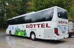 Setra von Reisewelt G�TTEL steht im September 2022 auf dem Parkplatz K�nigsee