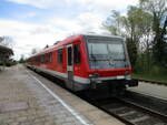 Der ehemalige Luxemburger 628 225,am 24.April 2023,im Bahnhof Klostermansfeld.
