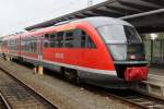 642 686(ex Bh Frankfurt-Griesheim)stand am 17.10.2014 als RB 13239 von Rostock Hbf nach Graal-Mritz im Rostocker Hbf.