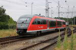 642 548 als RB 13112(Rostock-Wismar)bei der Ausfahrt im Rostocker Hbf.03.07.2021