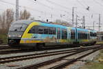 642 041 als RB 11(Rostock-Tessin)bei der Ausfahrt im Rostocker Hbf.