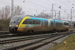 BR 642/871366/642-039-als-rb11rostock-tessinbei-der-ausfahrt 642 039 als RB11(Rostock-Tessin)bei der Ausfahrt im Rostocker Hbf.30.12.2024