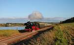 41 1144 mit dem Elstertal Express auf dem Rückweg aus Cheb an der Talsperre Pirk 16.10.21