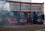 Nachtfotoparade im Bw Dresden Altstadt am 17.04.2015 mit 001 180-9; 01 2066-7 und 01 2137-6.