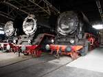 43 001 und 41 1225-6 und 44 1338 im S�chsischen Eisenbahnmuseum in Chemnitz am 19.04.2017.