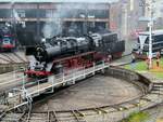 50 3648-8 auf Drehscheibe im Bw Dresden Altstadt beim 8.Dampfloktreffen in Dresden am 15.04.2016.