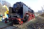 Am 9 April 2018 sonnt sich 62 015 ins Bw Dresden Altstadt.