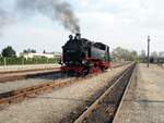 99 1762-6 beim Umsetzen und Wasserfassen in Radeberg am 12.04.2016.