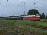 Bis kurz vor Mitternacht stand 119 158-4,am 29.Juni 2013,mit dem Strtebekersonderzug in Bergen/Rgen.