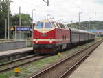 119 158-4/855726/kurzer-halt-auf-der-ruecktour-von Kurzer Halt auf der Rücktour von Binz nach Berlin Schöneweide,am 06.Juli 2024,für die 119 158.