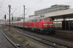 BR 218/252500/db-regio-218-452-bei-der DB Regio 218 452 bei der Ausfahrt in Hannover Hbf am 02.02.2013