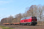 218 139-4 (Eisenbahnlogistik Vienenburg) am 26.03.2021 in Tostedt - Dreihausen.