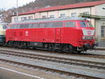 In Meiningen stand,am 01.Februar 2023,die RPRS 218 376 und drei,weitere Schwesternlok`s.