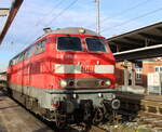 218 397-8 beim Rangieren im Rostocker Hbf.16.01.2026