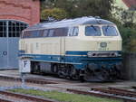 Am 18.Oktober 2026 kam die PRESS 218 333,mit einem Sonderzug,nach R�gen.Am 24.Oktober 2026 stand die Lok,vor dem Lokschuppen,in Bergen/R�gen.