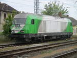 Um den nächsten Schwung Holzwagen zuholen,mußte die STEG ER20-04,am 21.Mai 2021,am ehemaligen Kleinbahnhof in Bergen/Rügen Kopf machen.