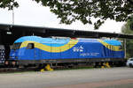 evb 223 031-6 ist in Wartung und wartet auf neue Drehgestelle. Bremerv�rde, 03.10.2026.