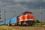 275 505-6 (WLE 53) mit Container durch Dedensen Gümmer Ri. Seelze am 13.08.2013