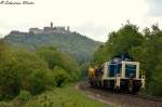 295 095-4 mit DBV 93141 von Gotha nach München am Wartburgblick am 15.05.2014