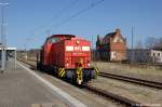 v100-ost-west/132395/lok-22-203-114-4-wfl-als Lok 22 (203 114-4) WFL als Lz in Rathenow in Richtung Stendal unterwegs. 10.04.2011