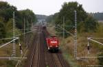 v100-ost-west/372223/298-324-5-db-schenker-rail-deutschland 298 324-5 DB Schenker Rail Deutschland AG mit einem gemischtem Güterzug in Marquardt und fuhr weiter in Richtung Golm. 02.10.2014