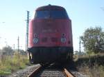 228 757 der Erfurter Bahnservice GmbH stand am 15.10.2011 in Stendal.