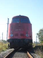 228 757 der Erfurter Bahnservice GmbH stand am 15.10.2011 in Stendal.