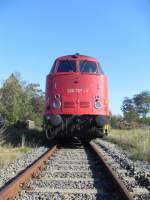 228 757 der Erfurter Bahnservice GmbH stand am 15.10.2011 in Stendal.