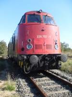 228 757 der Erfurter Bahnservice GmbH stand am 15.10.2011 in Stendal.
